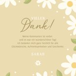 Fotocollage Dankeskarte Kommunion weiße Blumen  3