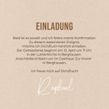 Fotocollage Konfirmation Einladung Papierstruktur beige 3