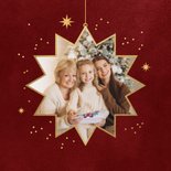 Fotocollage Sterne Weihnachten Frohes Fest dunkelrot 2