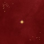 Fotocollage Sterne Weihnachten Frohes Fest dunkelrot Rückseite