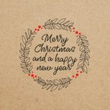 Fotocollage-Weihnachtskarte Kraftpapier 2