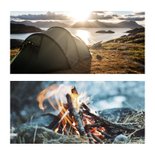 Fotocollagekarte Quadrat 2 Fotos einfach Natur 2