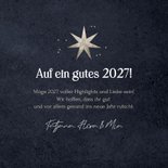 Fotokarte 'Frohes neues Jahr' Faltsterne silber blau 3
