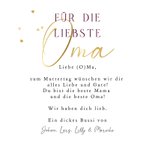Fotokarte Oma Muttertag goldene Herzen 3