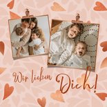 Fotokarte zum Valentinstag mit Herzen 2