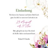 Gartenfest-Einladung Blumen & Foto 3