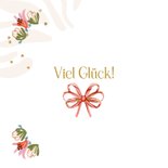 Geburt Glückwunschkarte rosa Blumenkranz Vintage 2