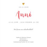 Geburtskarte kleine rosa Eule 3