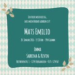 Geburtskarte mit Eulen kleiner Bruder 3