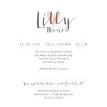 Geburtskarte mit Foto in Herzform & kleinen Herzchen 3