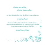 Geburtskarte mit Foto und Zeichnung - Farbe wählbar 3
