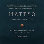 Geburtskarte nachtblau Mond & Planeten Foto 3