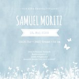 Geburtskarte Scherenschnitt Junge auf Schaukel 3