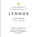 Geburtskarte Sternenhimmel mit Foto 3