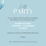 Geburtstagseinladung blaue Ballons & Fotos 3