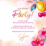 Geburtstagseinladung mit Foto tropische Cocktails 3