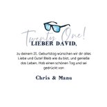 Geburtstagskarte 21. Geburtstag Fotocollage 3