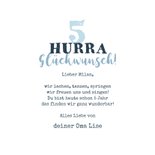 Geburtstagskarte 5. Geburtstag 'Hai Five' 3