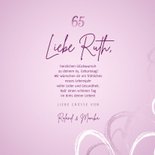 Geburtstagskarte 65. Geburtstag lila Ornamente 3