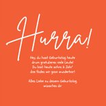 Geburtstagskarte Foto & Luftballons orange 3