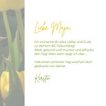 Geburtstagskarte Gelbe Tulpen 3