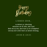 Geburtstagskarte Gitarre Noten 40 Jahre Grün 3