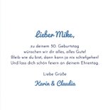 Geburtstagskarte 'Happy Birthday' modern Typografie Blau 3