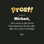 Geburtstagskarte 'Prost' Affe mit Bierglas 3