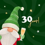 Geburtstagskarte Weihnachten Wichtel mit Mütze 'Cheers to' 2