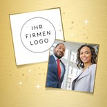 Geschäftliche Fotokarte Weihnachten 'Frohe Feiertage' 2