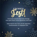 Geschäftliche Weihnachtsgrußkarte 'Frohes Fest' gold 3