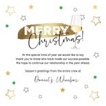 Geschäftliche Weihnachtskarte Weißwein 'White Christmas' 3