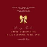 Geschenkgutschein Mitarbeiter Weihnachten goldene Schleife 3