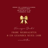 Geschenkgutschein Mitarbeiter Weihnachten goldene Schleife 3
