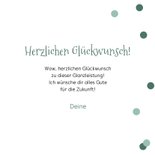 Glückwunschkarte Abitur/Studium grüne Schnecke  3