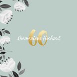 Glückwunschkarte diamantene Hochzeit Blumen 2