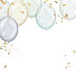 Glückwunschkarte Dienstjubiläum Foto & Luftballons 2