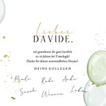 Glückwunschkarte Dienstjubiläum Foto & Luftballons 3