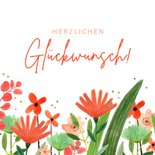 Glückwunschkarte Geburtstag Blumenwiese 2