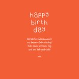 Glückwunschkarte Geburtstag 'Hipp hipp hurra' orange 3
