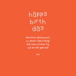 Glückwunschkarte Geburtstag 'Hipp hipp hurra' orange 3