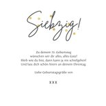 Glückwunschkarte Geburtstag Siebzig 3