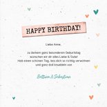 Glückwunschkarte Geburtstag Wegweiser bunt 3