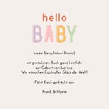 Glückwunschkarte 'Hello Baby' Konfetti Geburt 3