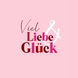 Glückwunschkarte Hochzeit Sektflasche & Herzen 2