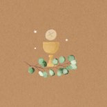 Glückwunschkarte Kraft Kommunion Eukalyptus 2