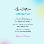 Glückwunschkarte Neon Jugendweihe Hip  3