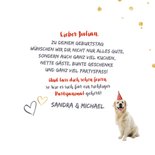 Glückwunschkarte Partyanimal Hund Happy Birthday 3
