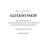 Glückwunschkarte Silberhochzeit Herz 3