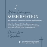 Glückwunschkarte typografisch Konfirmation blau-weiß 3